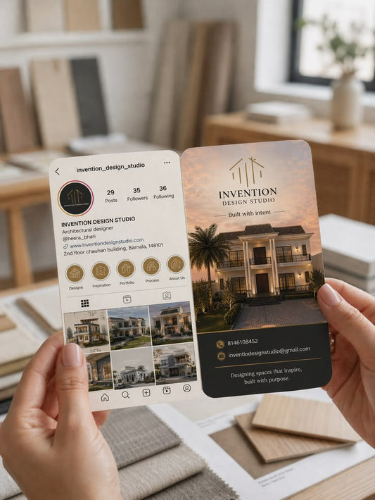 Instagram Design Cards | Premium 500 GSM | Foil Finish | MOQ 500