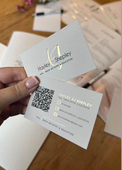 Premium Foil Business Cards | 500 GSM | 5 Foil Color Options | Spot UV Available
