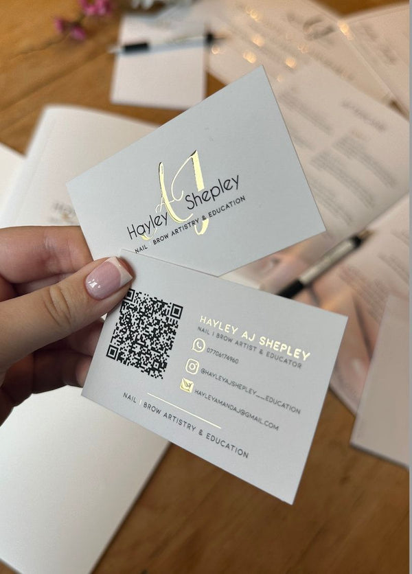 Premium Foil Business Cards | 500 GSM | 5 Foil Color Options | Spot UV Available
