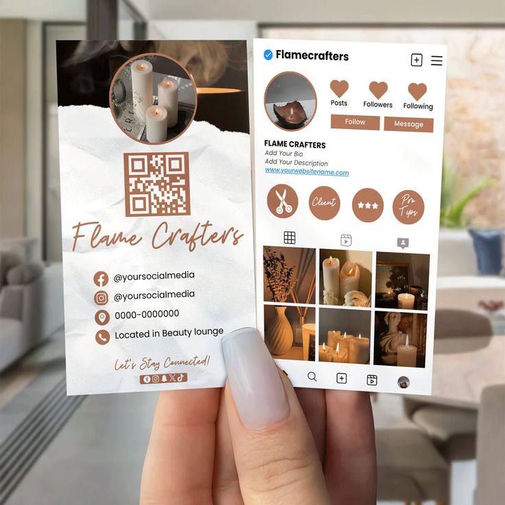 Luxury Instagram Design Cards | 800 GSM Gold Foil | Matte & Velvet Finish