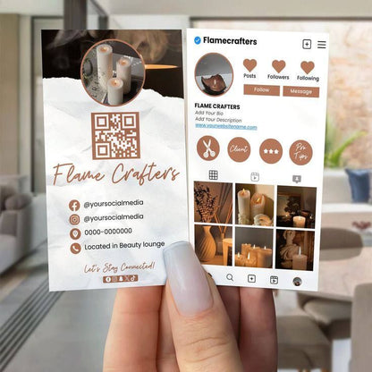 Luxury Instagram Design Cards | 800 GSM Gold Foil | Matte & Velvet Finish