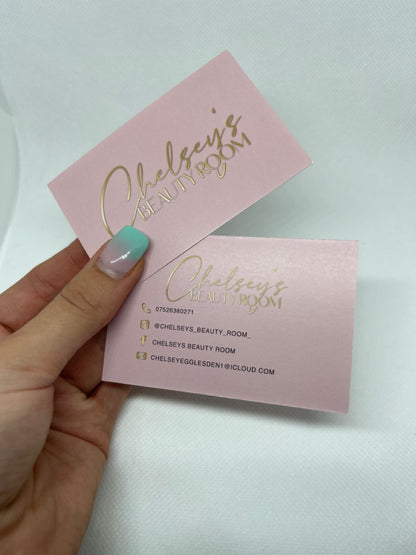 Premium Foil Business Cards | 500 GSM | 5 Foil Color Options | Spot UV Available
