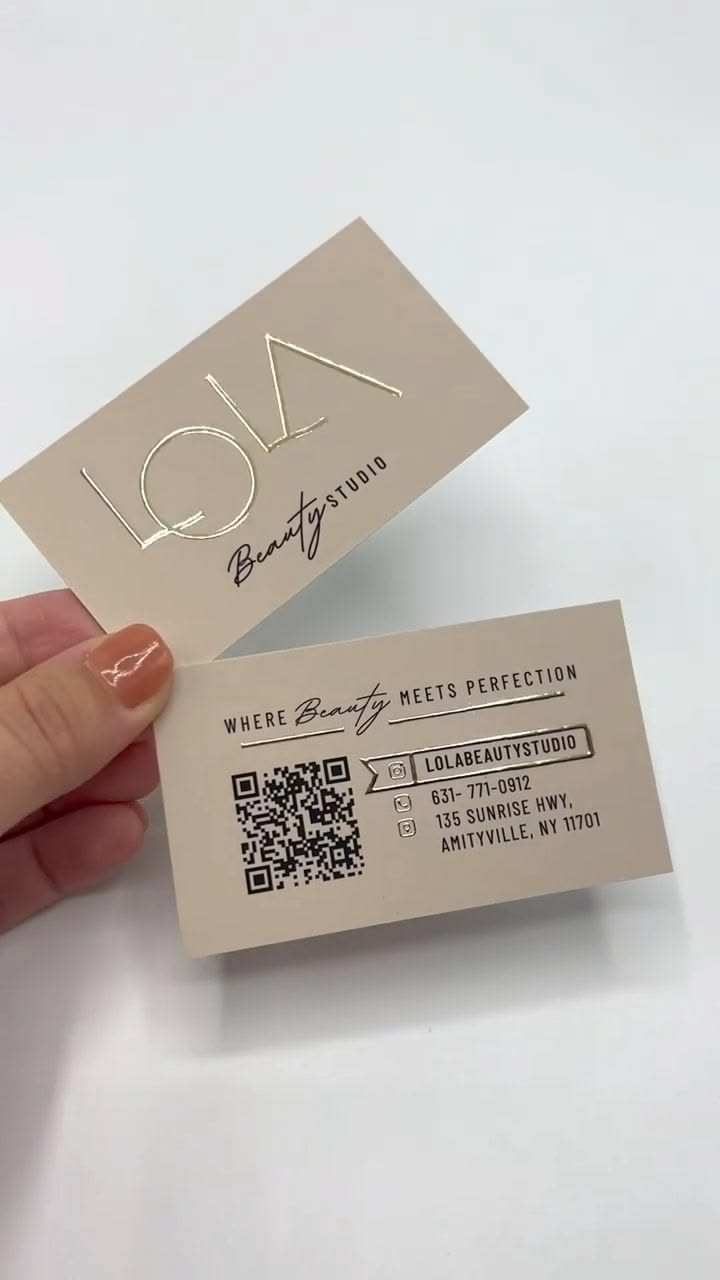 Premium Gold Foil Business Cards | 800 GSM | Spot UV | Free Design
