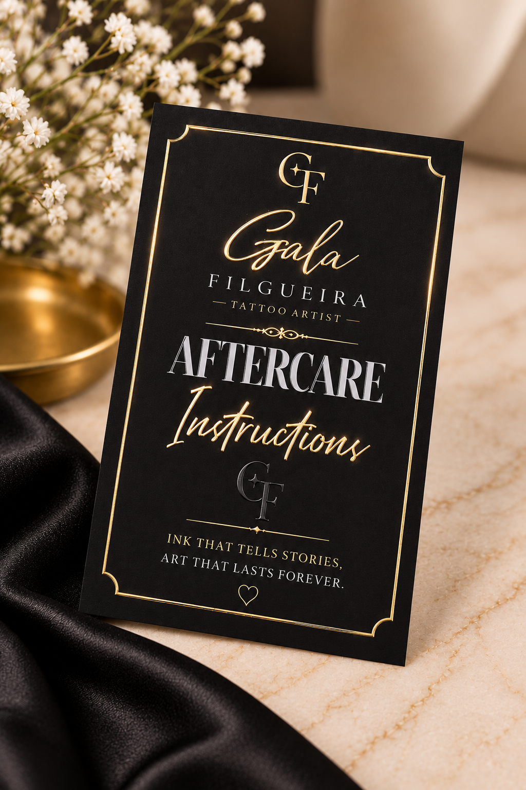 Aftercare Instruction Cards | Professional Care Guide Cards for Customers