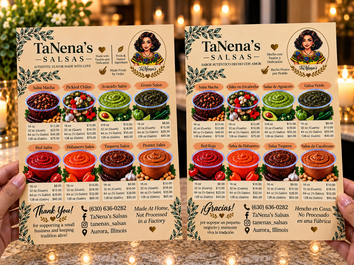 500 Custom Printed Menu Cards 8.5" x 11", Double-Sided Printing, Matte Finish
