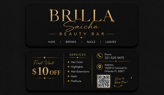 1000 custom maid premium cards with gold foil and raised spot uv