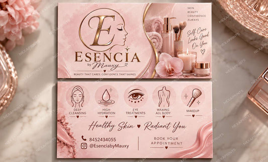 100 custom made premium business cards with gold foil and raised spot uv
