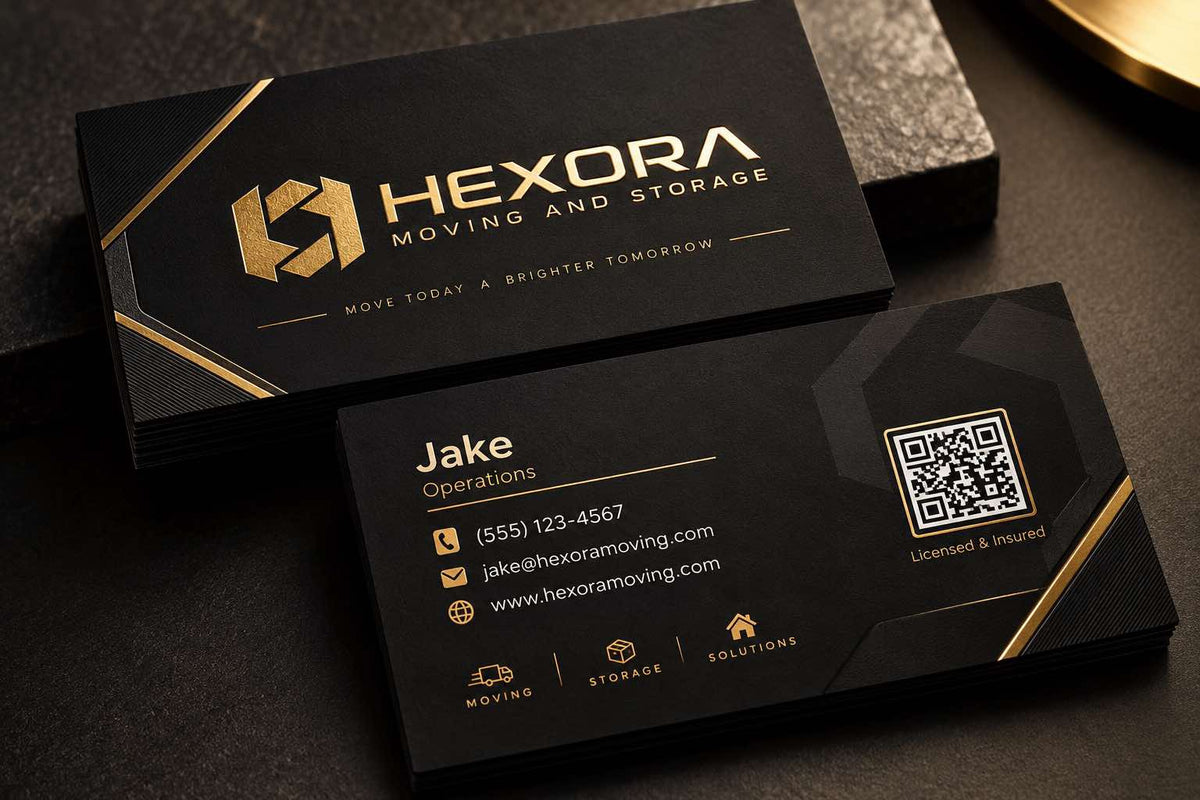 500 custom made business cards with gold foil and raised spot uv on velvet base