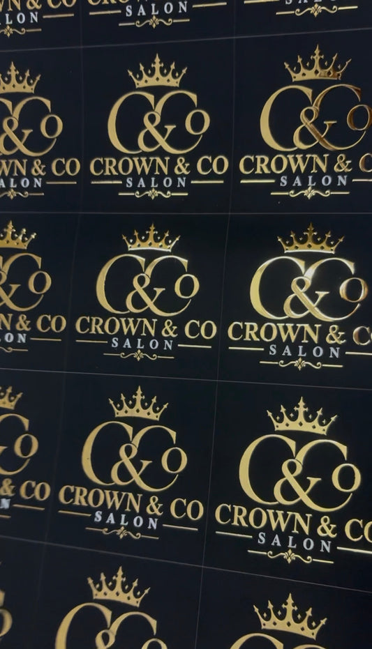 Gold Foil Stickers | Custom Metallic Gold Labels for Packaging | Size 5 Inch | 500 Stickers | Die Cut