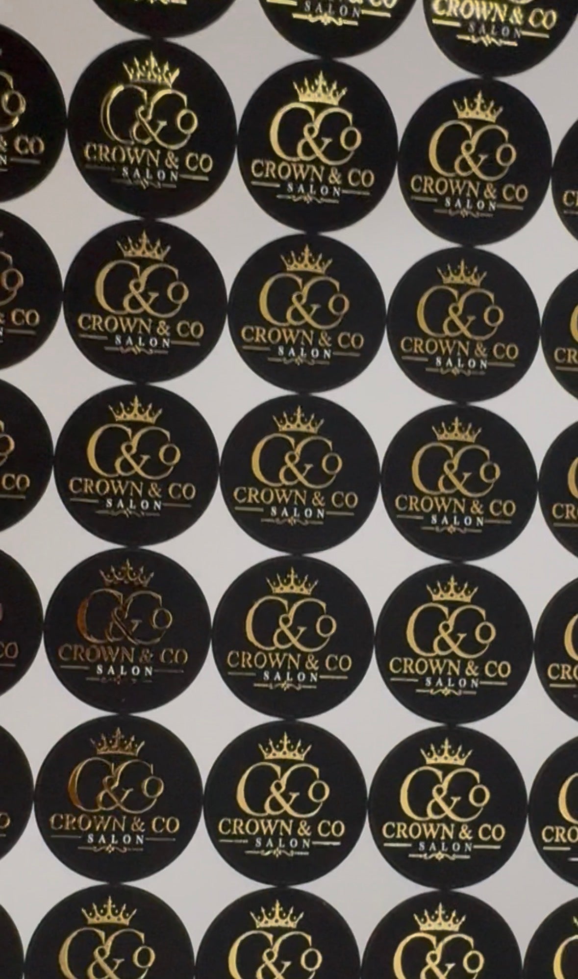 Gold Foil Stickers | Custom Metallic Gold Labels for Packaging | Size 5 Inch | 500 Stickers | Die Cut