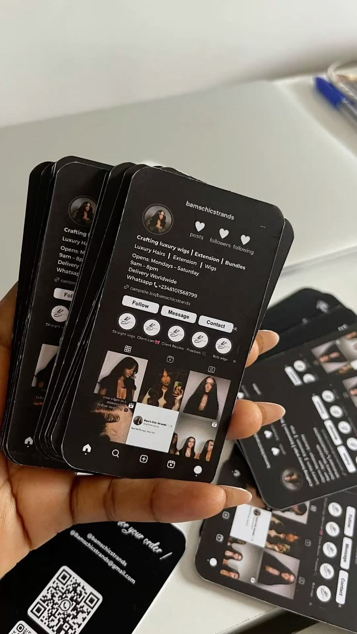 Instagram Design Cards | Premium 500 GSM | Foil Finish | MOQ 500