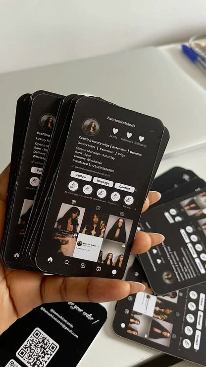 Instagram Design Cards | Premium 500 GSM | Foil Finish | MOQ 500