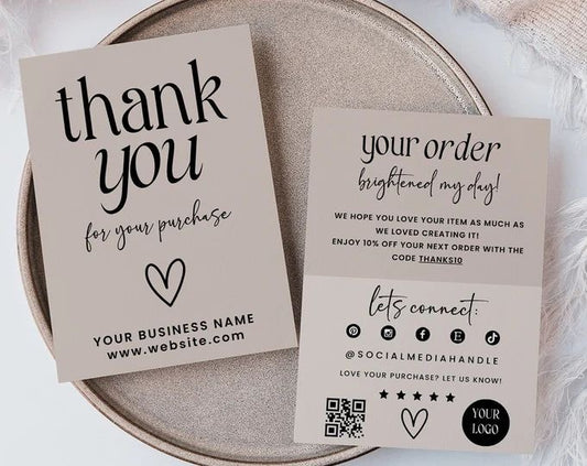 Personalized Thank You Cards | Custom Appreciation Cards for Business, Weddings & Special Events