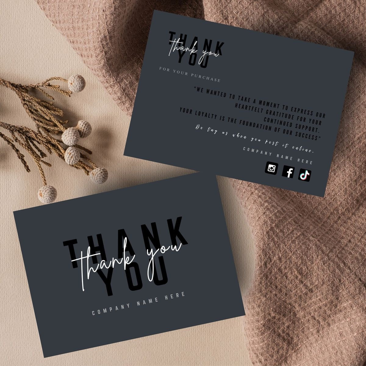 Personalized Thank You Cards | Custom Appreciation Cards for Business, Weddings & Special Events