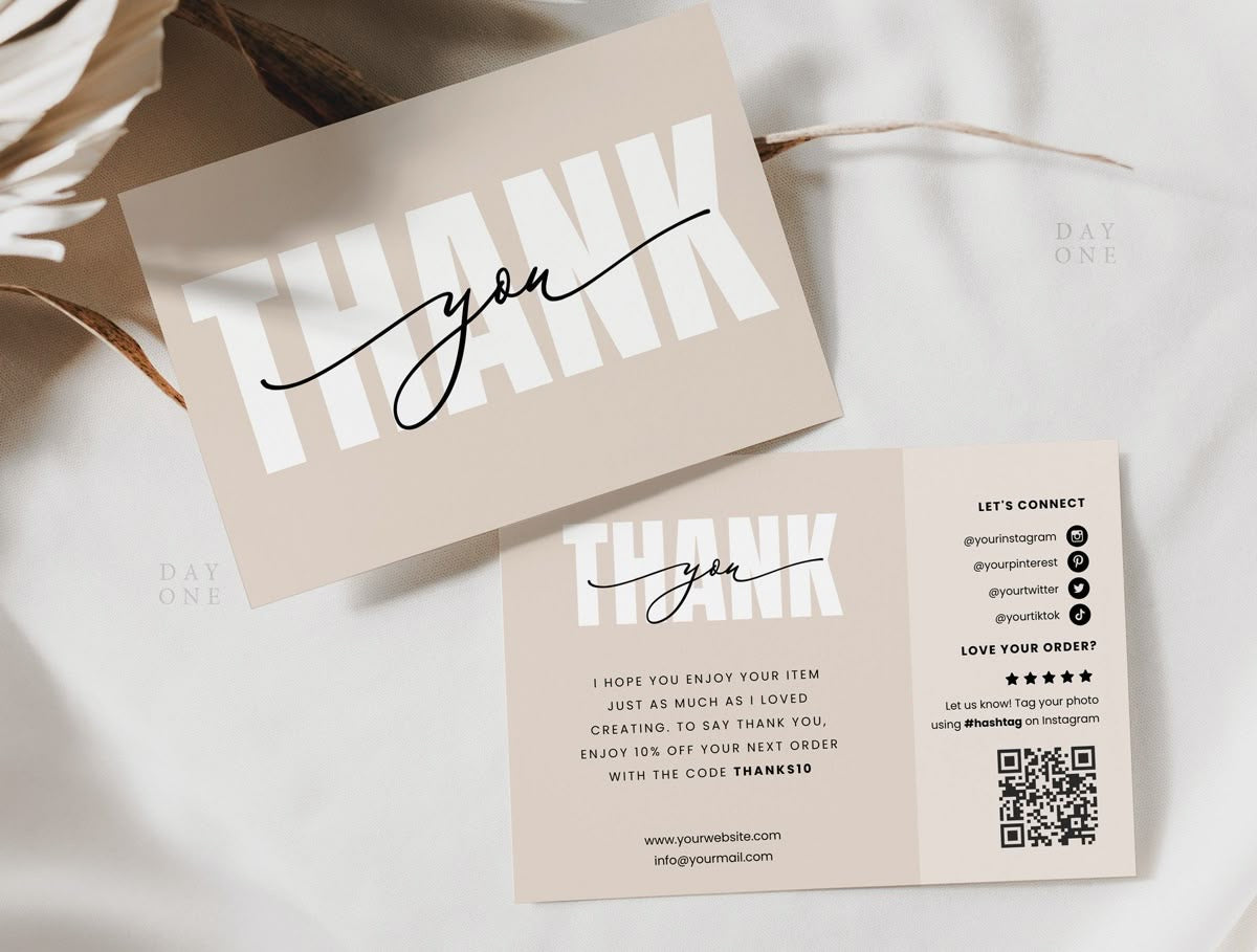 Personalized Thank You Cards | Custom Appreciation Cards for Business, Weddings & Special Events