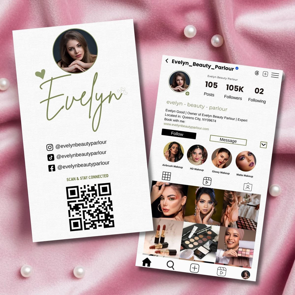 Instagram Business Cards | Custom QR Code Cards | 90 × 54 mm | 300 GSM
