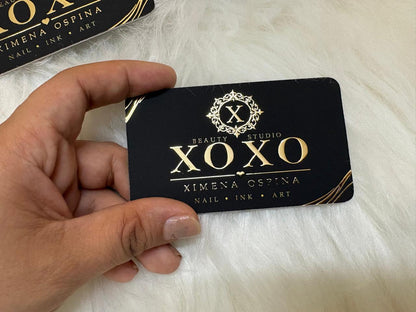 Luxury Black Gold Gift Card – Elegant Personalized Gift Certificate for Nail Salon, Tattoo & Beauty Services