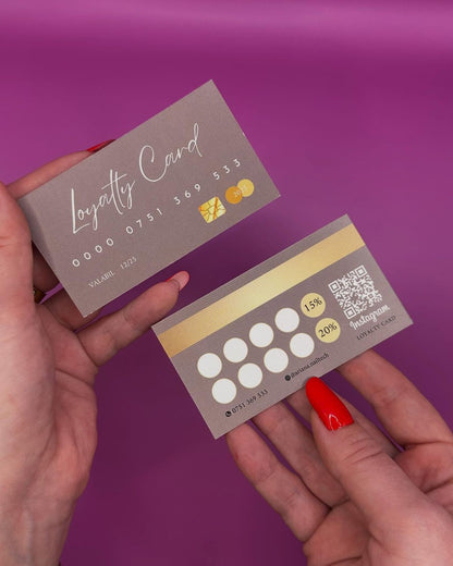 Luxury Loyalty Cards | 800 GSM | Gold Foil & Spot UV | MOQ 500