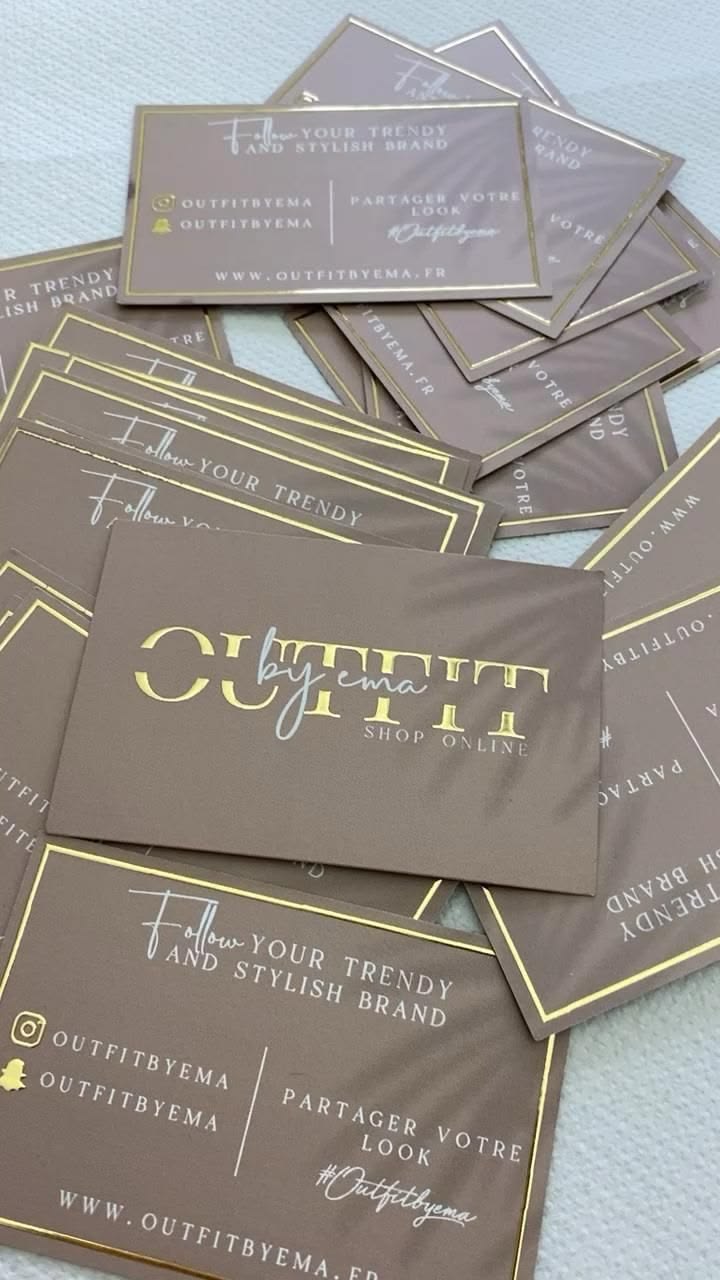 Premium Gold Foil Business Cards | 800 GSM | Spot UV | Free Design