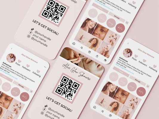 Luxury Instagram Design Cards | 800 GSM Gold Foil | Matte & Velvet Finish