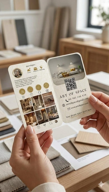 Instagram Design Cards | Premium 500 GSM | Foil Finish | MOQ 500