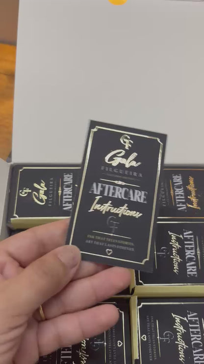 Aftercare Instruction Cards | Professional Care Guide Cards for Customers